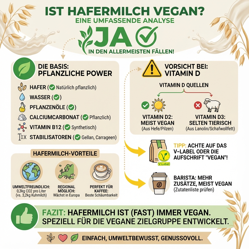 Infografik: Ist Hafermilch vegan? Eine umfassende Analyse