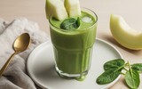 gruener smoothie zuckermelonen spinat