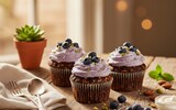 rohe blaubeer cupcakes